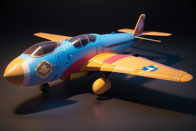 Kleine Private Jet Ruimtevaartuig Display Kinderen Speelgoed Model Vliegtuig Behang achtergrond illustratie