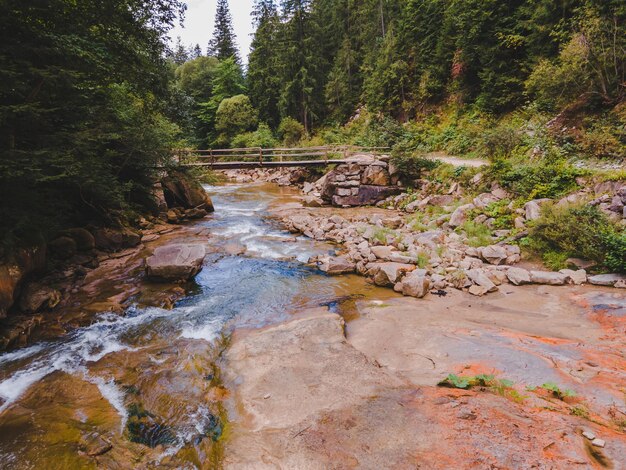 Kleine rivier in de Oekraïense Karpaten