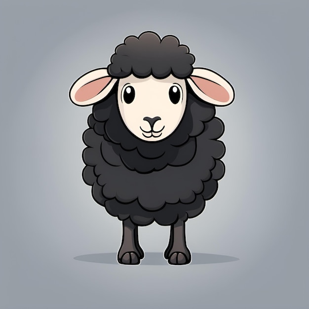 Kleine schattige lachende schapen.