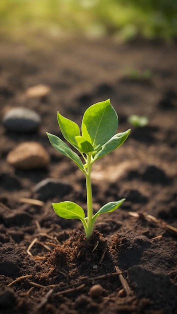 kleine sojabonenplant