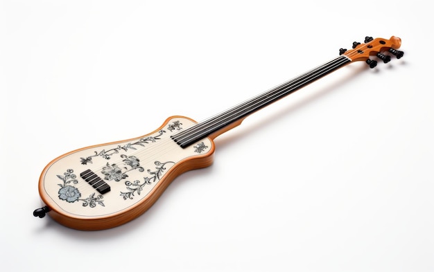 Foto kleine ukulele met houten romp