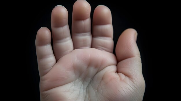 Foto kleine vingers en tenen van pasgeborenen in een close-up