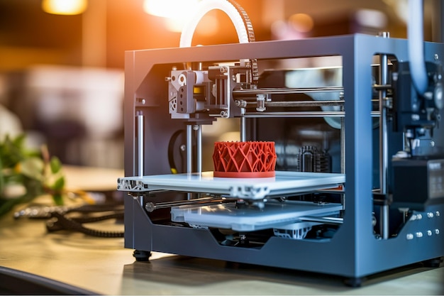 Foto kleine voorwerpen maken met behulp van een 3d-printer