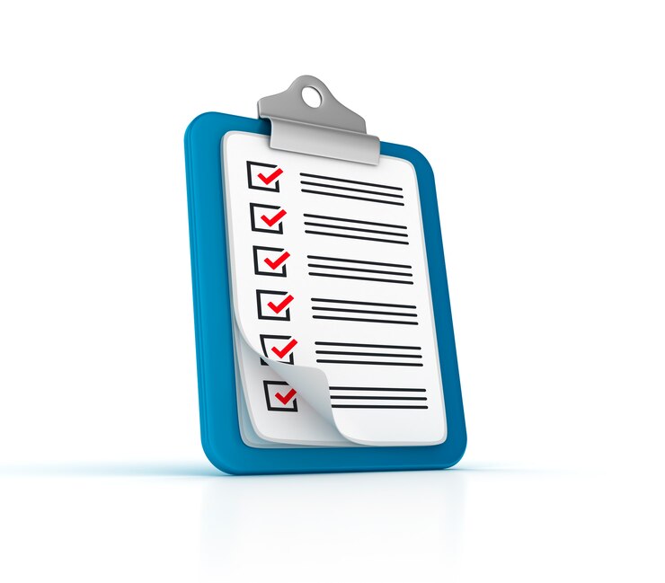 Foto klembord voor 3d-checklist