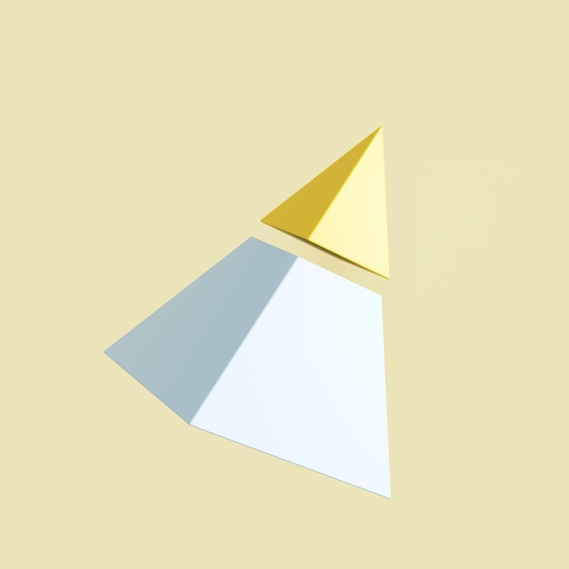 Kleur Driehoeken vorm geometrie slice concept idee 3D rendering Geometrie concept ontwerp