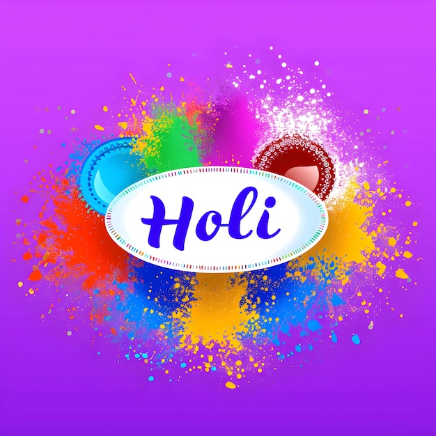 Kleur festival kleurrijke Holi tekst voor de Indiase Holi Festival Gulal kleuren patroon