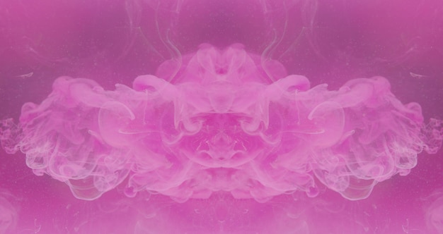 Kleur rookwolk abstracte banner roze inktdamp