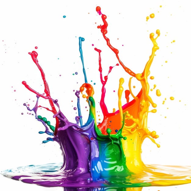 Kleur splash op witte achtergrond