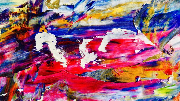 Foto kleur textuur hand getekend olieverfschilderij op canvas abstracte kunst achtergrond