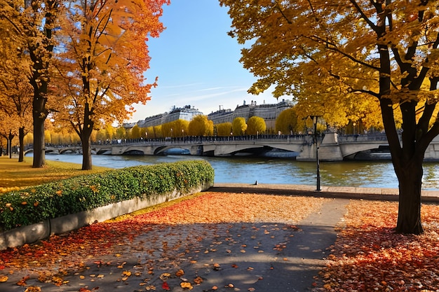 Kleur van de herfst in Parijs