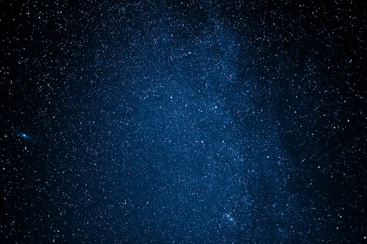 Foto kleur van het jaar 2020 klassiek blauw. sterrenhemel