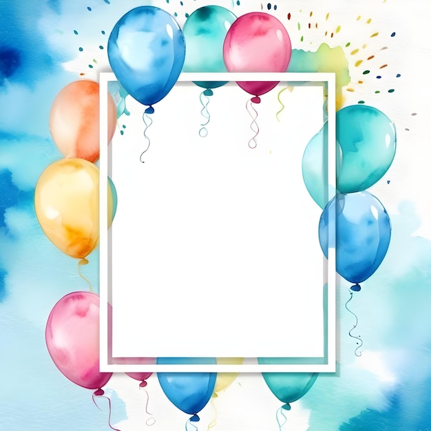 kleur water verjaardagsfeest kaart frame verticale achtergrond leeg helder lege kopie ruimte