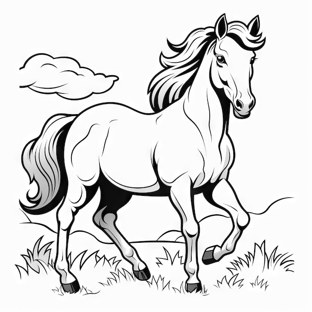 Foto kleurbladen voor paarden voor kinderen