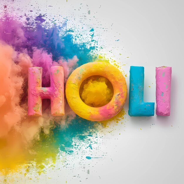 Kleuren die Holi vieren.