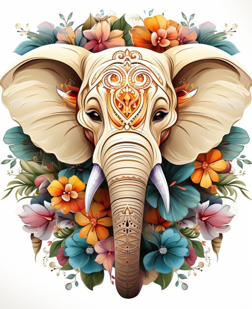 Kleurenbeeld van een olifant close-up Selectieve zachte focus