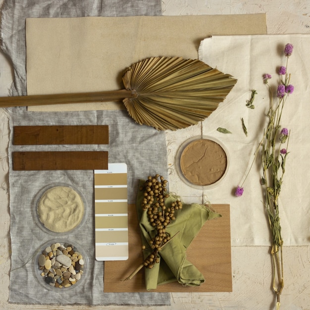 kleurenpalet moodboard voor interieur en decor