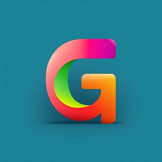 Foto kleurige 3d-letter g van een vectorillustratie van een lettertype