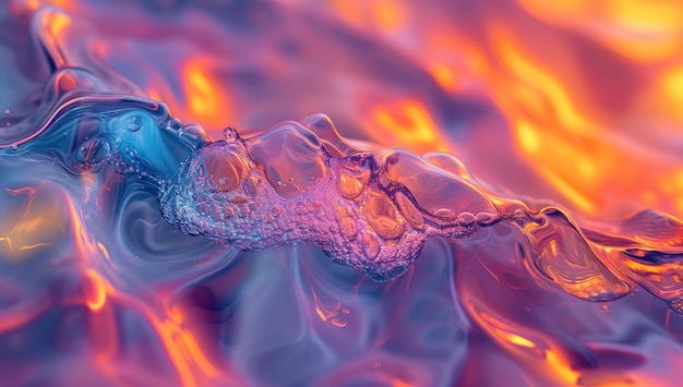 Kleurige abstracte achtergrond Close-up van het wateroppervlak