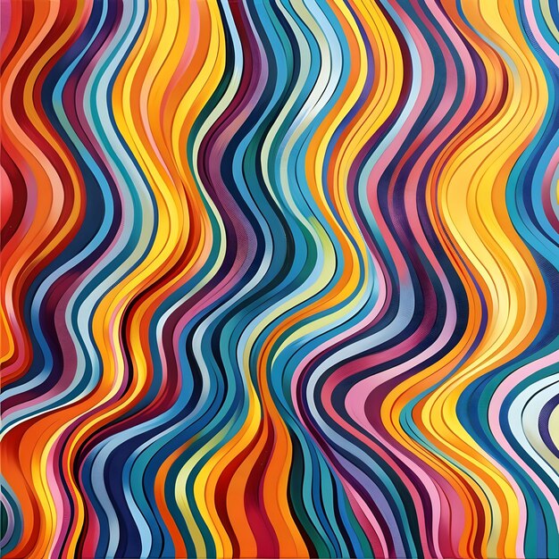 Kleurige abstracte achtergrond met golvende lijnen