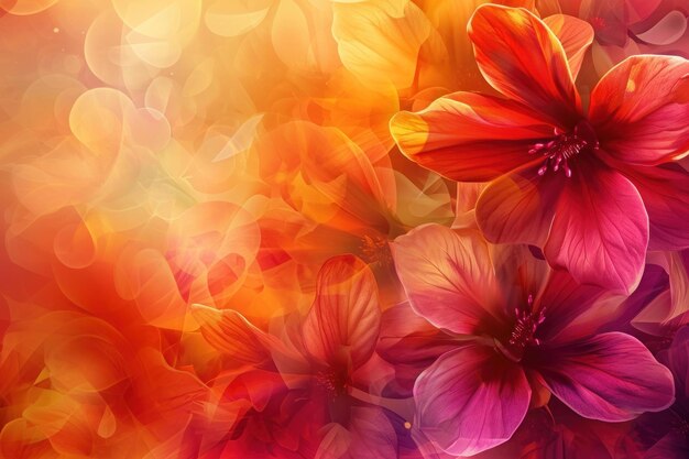 Kleurige abstracte bloemen achtergrond Genereren Ai