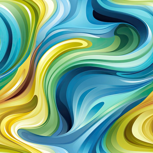 Kleurige abstracte golf achtergrond met vloeibare lijnen en bochten