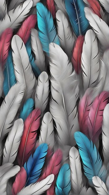 Kleurige achtergrond van veren