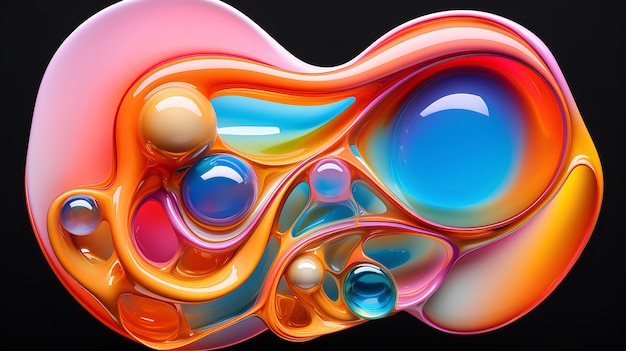 Kleurige bubbels op een kleurrijk oppervlak