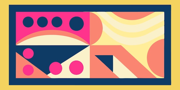 Kleurige geometrische abstracte achtergrond met cirkels en driehoeken