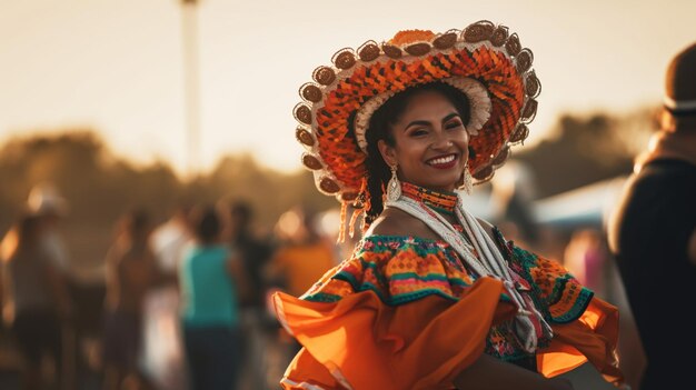 Kleurige rokken vliegen tijdens traditionele Mexicaanse dansen