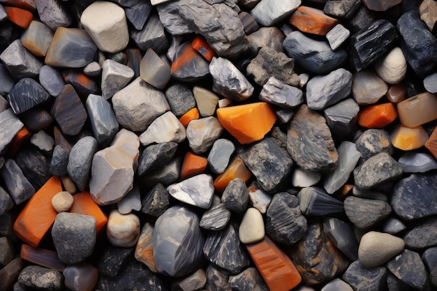 Kleurige stenen op de achtergrond Kleine kiezels op het strand