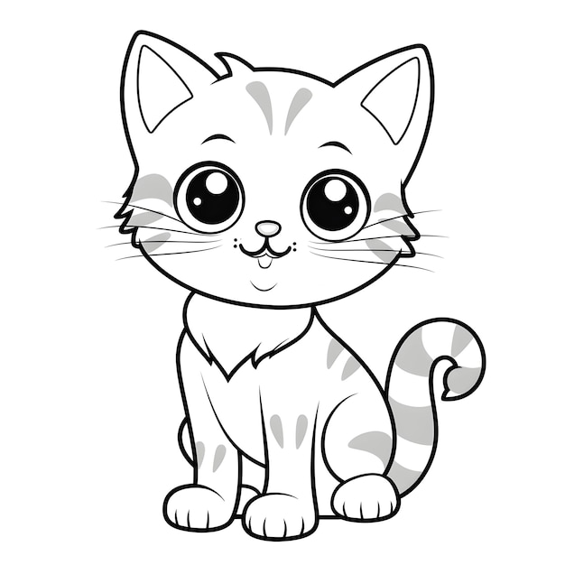 kleurpagina met kat