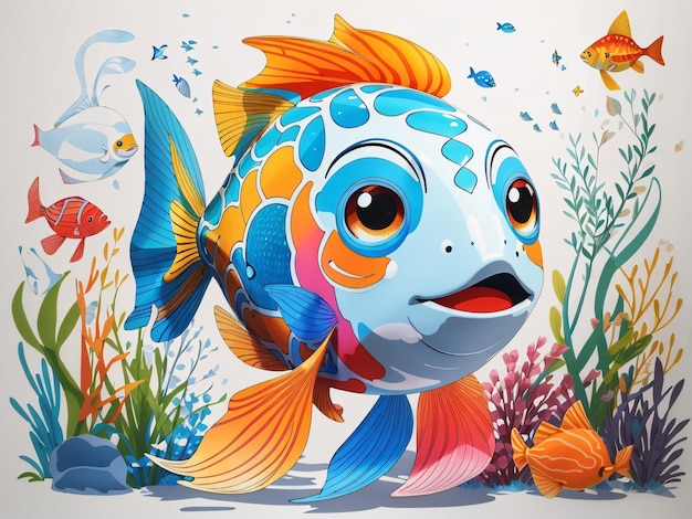Kleurplaat voor kinderen Dori Fish