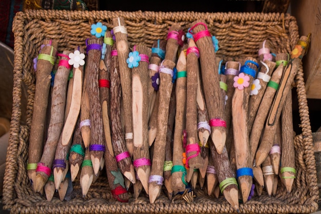 Kleurpotlood van echt stokhout