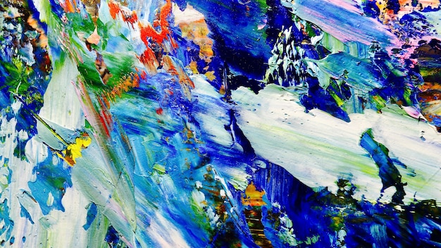 Kleurrijk abstract olieverfschilderij op canvas