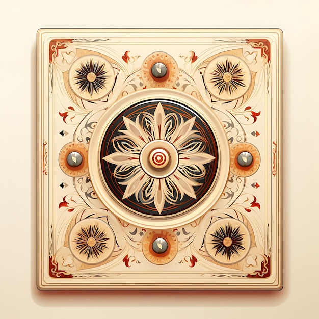 Kleurrijk Armeens backgammon bordspel Bruin en room hout vouwen Creatieve traditionele voorwerpen