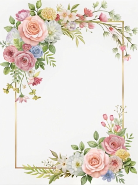 Kleurrijk bloemframe