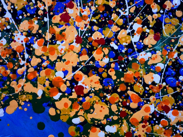 Kleurrijk dalingenolieverfschilderij op canvas abstracte achtergrond met textuur.