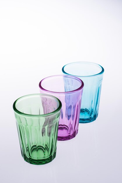 Foto kleurrijk drinkglas