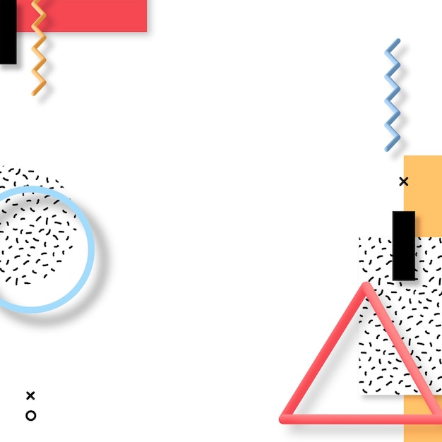 Kleurrijk geometrisch Memphis-ontwerpelement