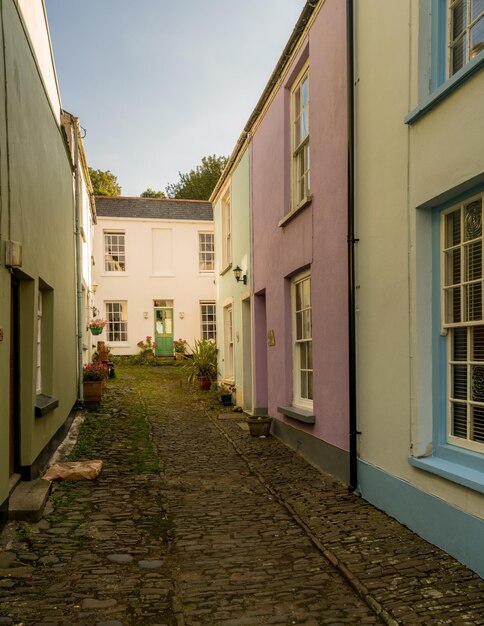 Kleurrijk geschilderde huizen in Appledore Devon