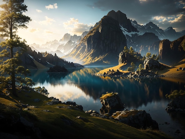 Kleurrijk herfstlandschap in de Italiaanse Alpen Populaire fotografen attractie van Braies Lake Naturpa