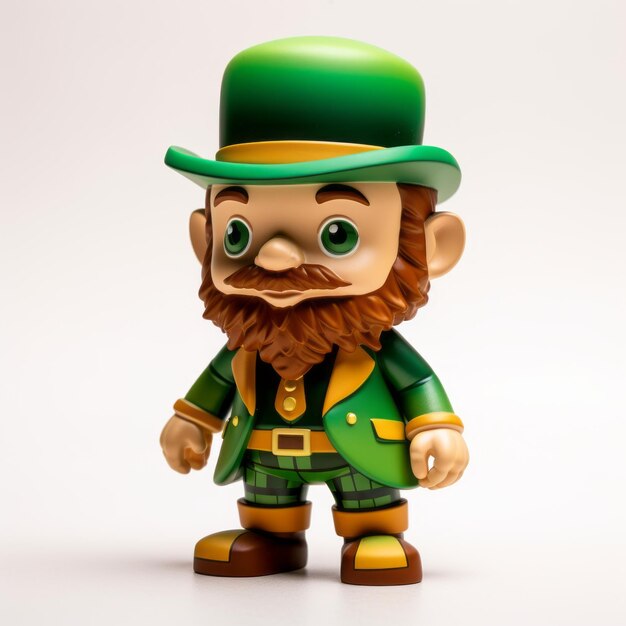 Kleurrijk leprechaun vinyl speelgoed met speelgoed-achtige verhoudingen