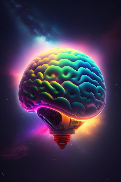 kleurrijk menselijk brein