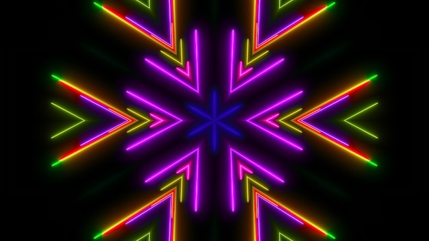 Kleurrijk neonlicht Abstracte digitale achtergrond