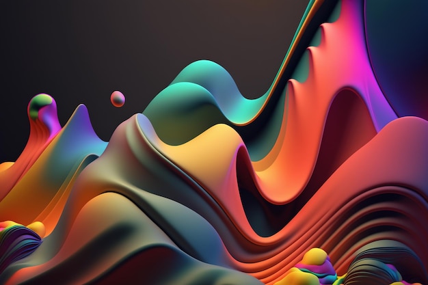 Kleurrijk psychedelisch abstract behang