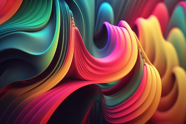 Kleurrijk psychedelisch abstract behang