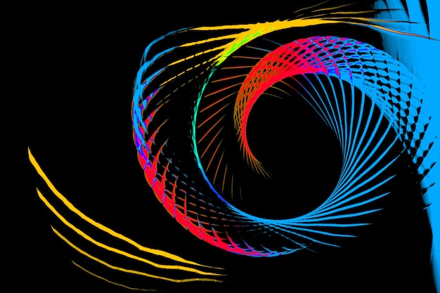 Foto kleurrijk spiraalvormig lijnenpatroon als achtergrond