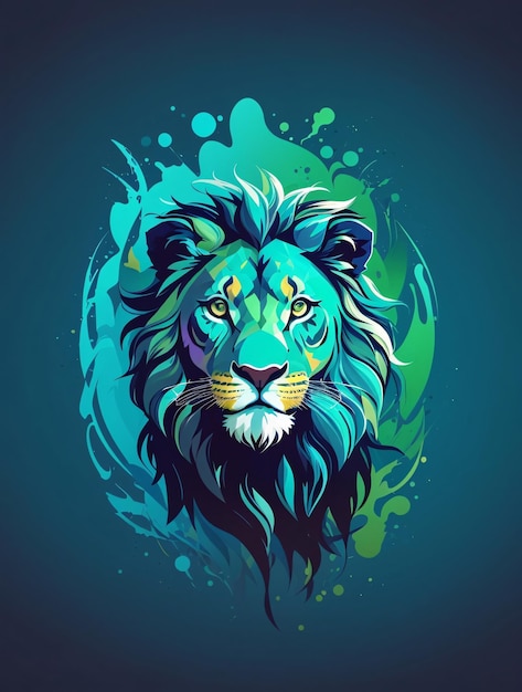 Kleurrijk Tosca Lion Vector T-shirtontwerp