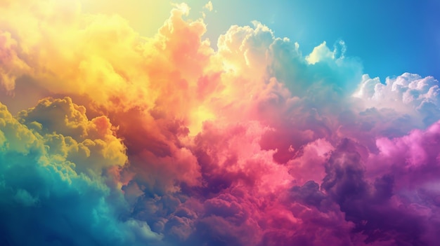 Foto kleurrijk wolkenlandschap met levendige kleuren