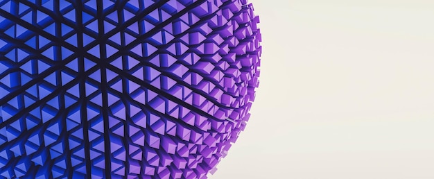 kleurrijke 3D bol in een futuristische stijl, banner grootte achtergrond. ideaal voor lay-outs van websites en tijdschriften